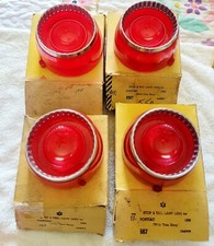 1958 Pontiac Tail Lights Lenses With Ring Set 4 Lenses Glo Brite 5671000