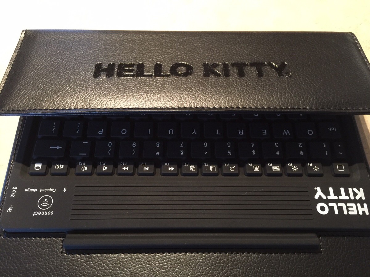 KittyブラックD Hello Kitty Black Leather iPad 2/3 case with Bluetooth