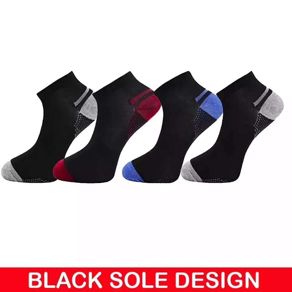 SAOLA Calze alla caviglia Trainer Liner Funky Designs suola nera adulti sport palestra sci 6 11