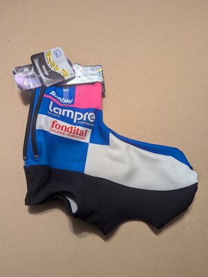 NOS Santini Lampre Fondital Zippered Windproof shoe cover Size