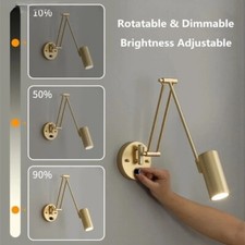 Lampada da parete led camera da letto comodino lettura lampada da parete pieghevole