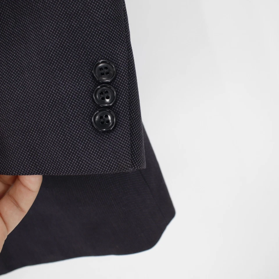 Casaco esportivo Luciano Barbera masculino 40/42 sob medida lã peito duplo pico lapela - Imagem 3 de 4