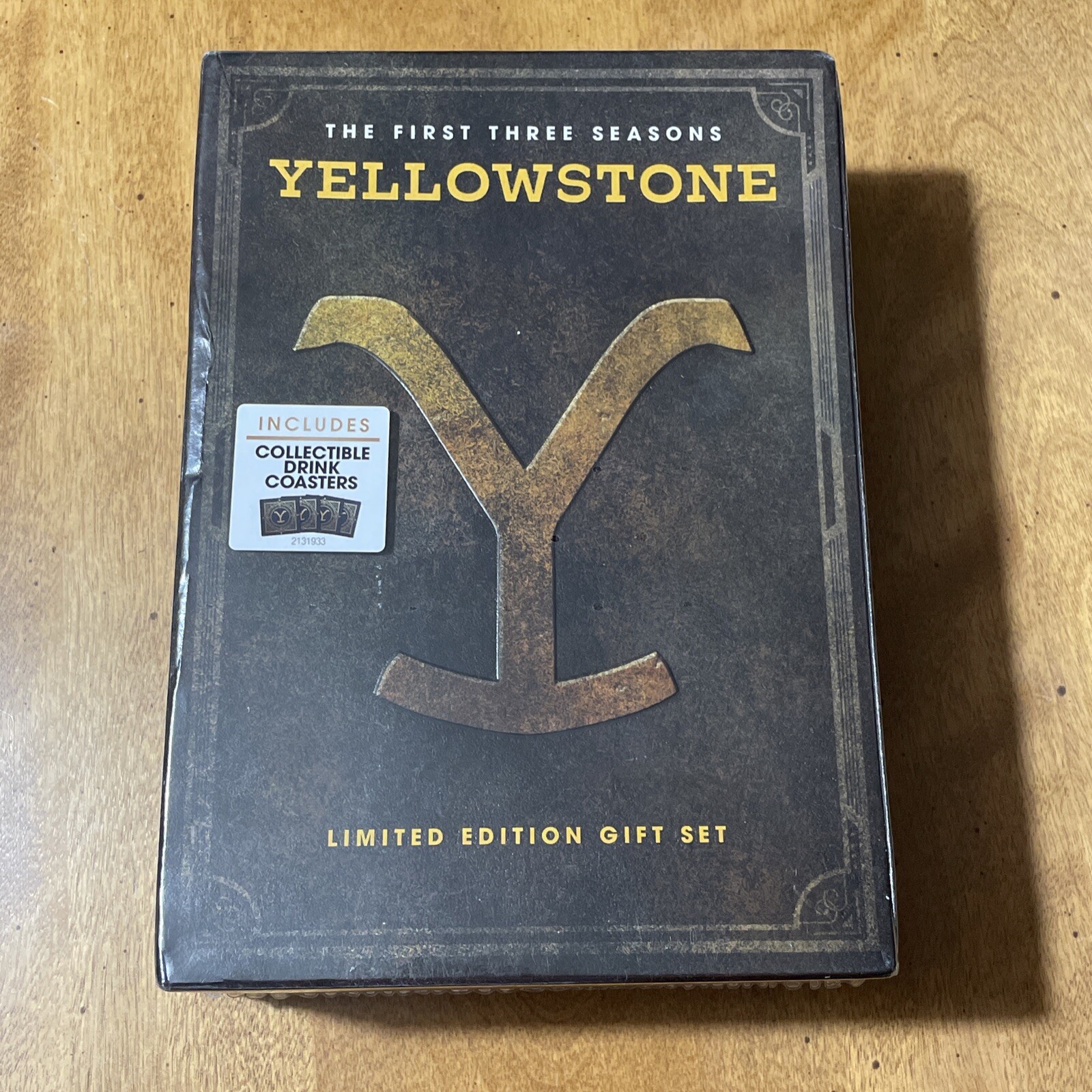 Yellowstone Limited Edition Gift Set + Drink Coasters DVD Seasons 1-3 Sealed NEW