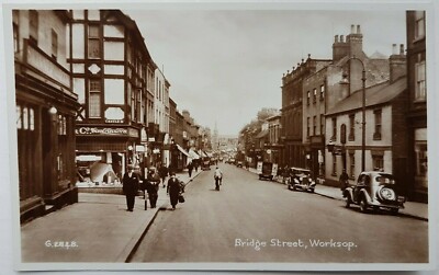 Bridge Street, Worksop. Valentinstag Serie G.2848. Echtfoto. Postkarte.