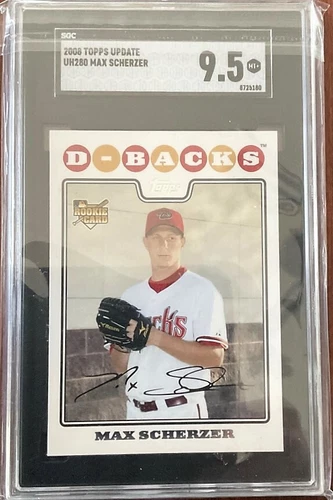 #UH280 Max Scherzer Rookie Card (RC) 2008 Topps Updates & Highlights - SGC 9.5