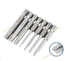 Solid Hex Screwdriver Drill Bits 1/4 Hex Shank H0.9-H14 Magnetic Wrench Tool Set