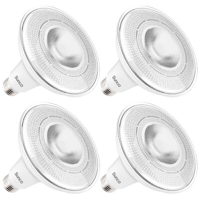 Outdoor LED Flood Light, Waterproof PAR38 LED Bulb, Dusk to Dawn, 120W Equiva...