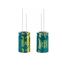 1-100Pcs 2200uf 25v capacitor Low ESR high frequency aluminum capacitor 13 20 mm