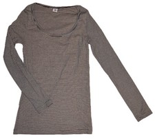 Petit Bateau maglia ad anello manica lunga nuova taglia L/20 anni blu e bianco