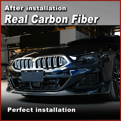 Spoiler labbro anteriore in carbonio spoiler spada adatto per BMW G14 G15 G16 2019-24 - Foto 4 di 12