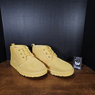 New UGG Mens Neumel Black Yellow Suede Fur Lined Ankle Chukka Boots New UGG Mens Neumel Black Yellow Suede Fur | Mercari main image 2