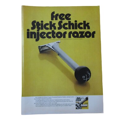 1973 Schick Stick Schick Injector Razor - Vintage Print Ad | eBay