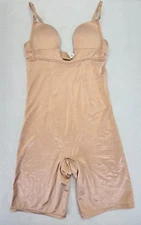 Fashion Forms Body Shapewear Wms 36C Slimming Compression Low Cleavage Beige