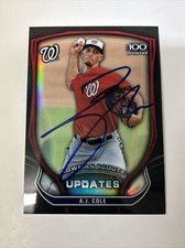 A.J. Cole Autographed 2015 Bowman Scouts Top 100 #BSU-AC In Person N593
