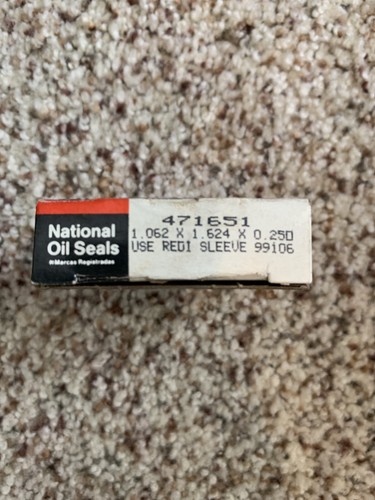 New Old Stock, Federal Mogul 471651 Oil Seal 1.062"ID x 1.628" OD, 0.25" Wide - Picture 3 of 4