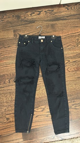 ONE by One Teaspoon Womens Trashed Freebirds Jean Sz 26 - Picture 6 of 10