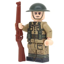 United Bricks WW2 British Army Rifleman (Mid-late war) Historical Minifigure