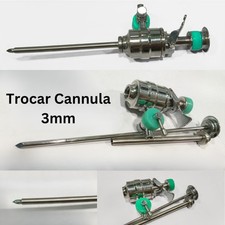 2pcs Laparoscopic Trocar Cannula 3mmx110mm/120mm Surgical SS Instruments CE