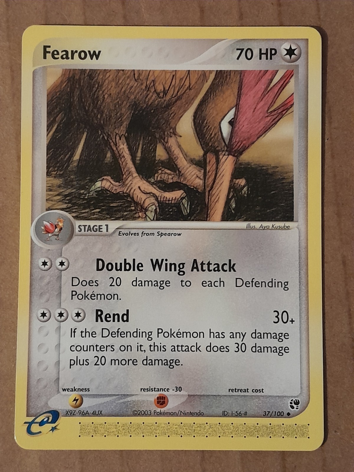 Pokemon Fearow 37/100 Ex Sandstorm NM See Pictures