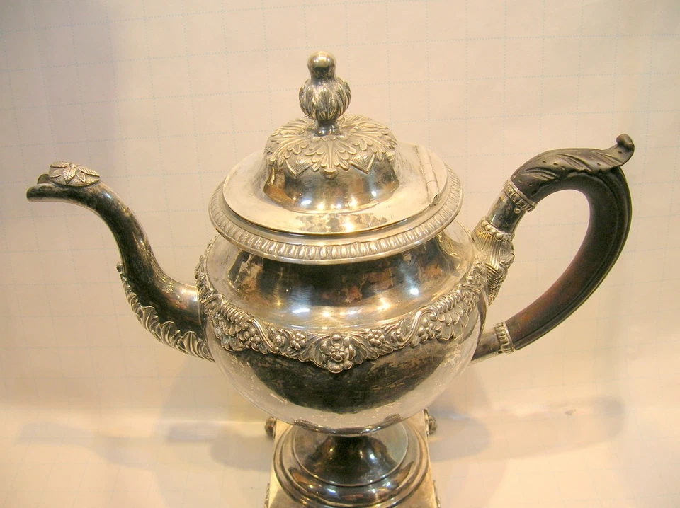EDWARD LOWNES PHILADELPHIA, PA C. 1820 COIN SILVER 11 1/2" COIN SILVER TEA POT - Image 3 of 4