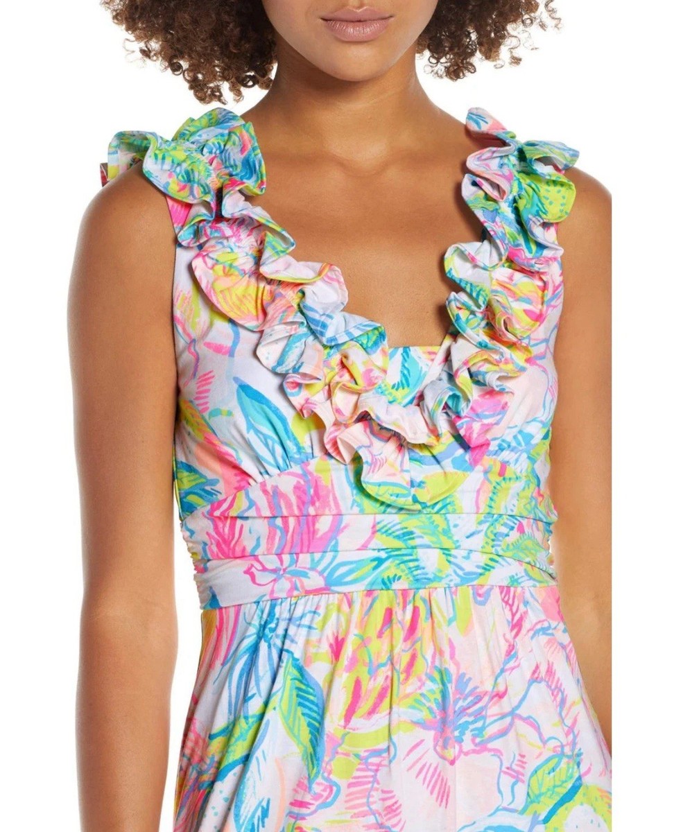 leena maxi dress lilly pulitzer Lilly Pulitzer Multi Fiesta Bamba Leena Maxi Dress Size Medium