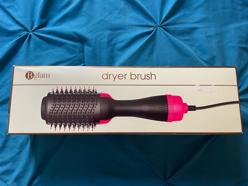 Bglam Brush Dryer Multi Heat Settings Tangle Free Bristles Cool Tip Black Pink