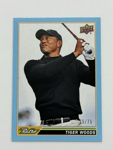 Tiger Woods 25/75 Blue Retro R-1 2026 Upper Deck Golf