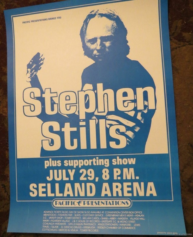 STEPHEN STILLS VINTAGE CONCERT POSTER 70S 1972 CSN&Y Crosby  Nash and Young Ride