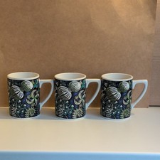 Vintage Portmeirion Susan Williams-Ellis Magic Garden Blue and Green Coffee Cups