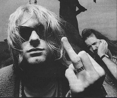 Kurt Cobain Nirvana Singer Makes a Statement Photo Print Poster