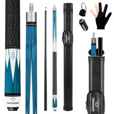 HomeSeason Pool Cue Stick 58" Billiard Sticks Nylon Thread 18oz with bag