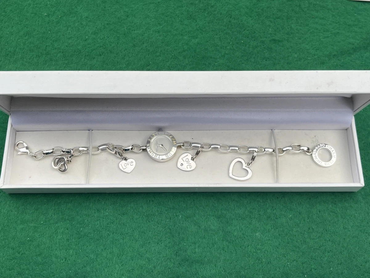 Bracciale Thomas Sabo In Argento 925 Con Karma Bead Turchese - A2117-010-17-L22v, Perlina In Howlite Con Motivo Floreale, Regolabile, Gioiello Donna