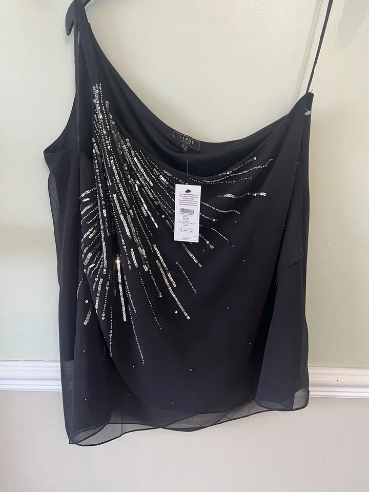 Lipsy One Shoulder Top Size 18 With Sequins - Image 2 of 4