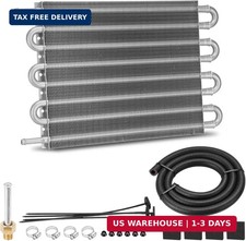 8 Pass Aluminium Transmission Oil Cooler, 5/16" Universal 8 Rows Tube amd Fin Co