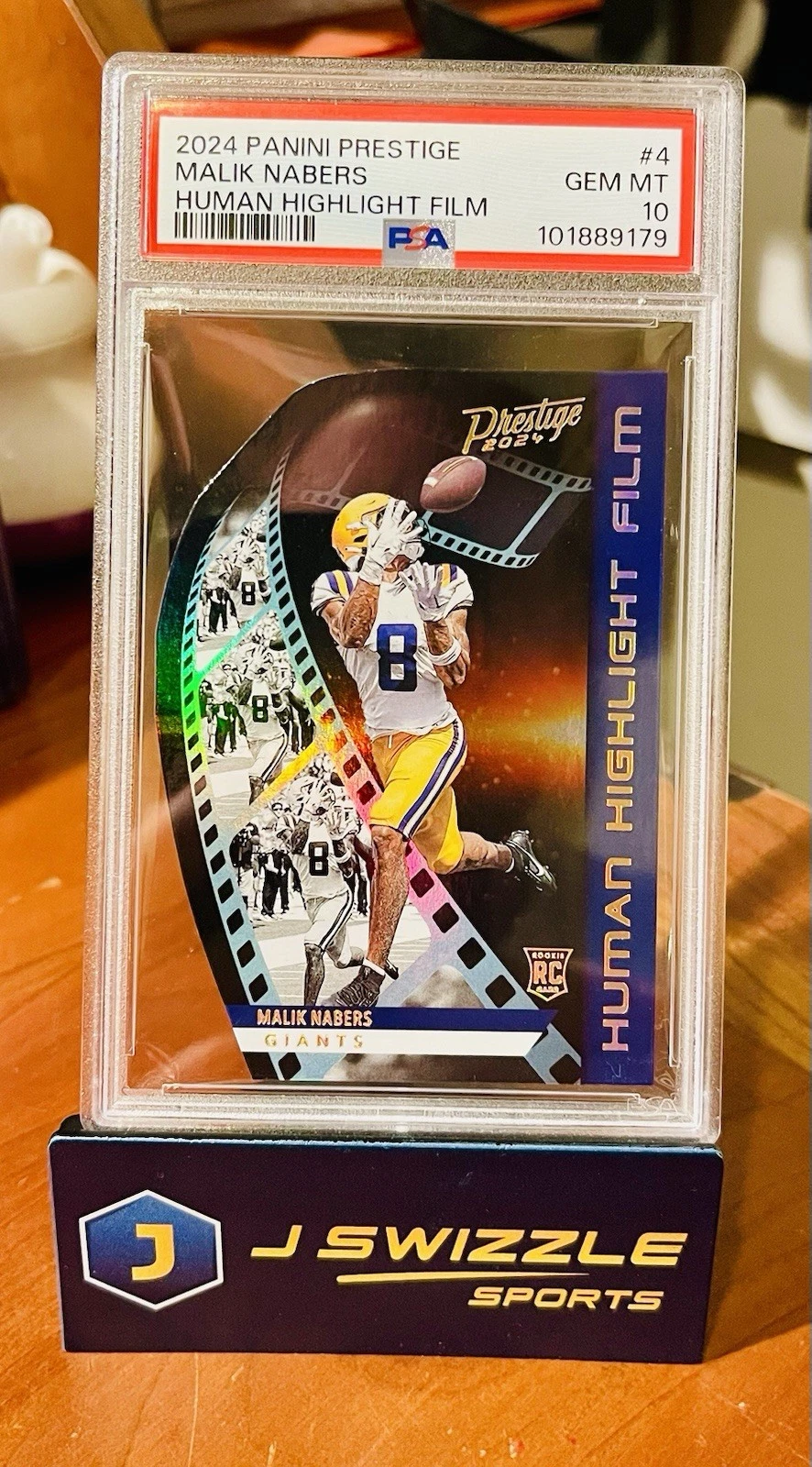 Malik Nabers Panini Prestige Human Highlight Film #4 Base