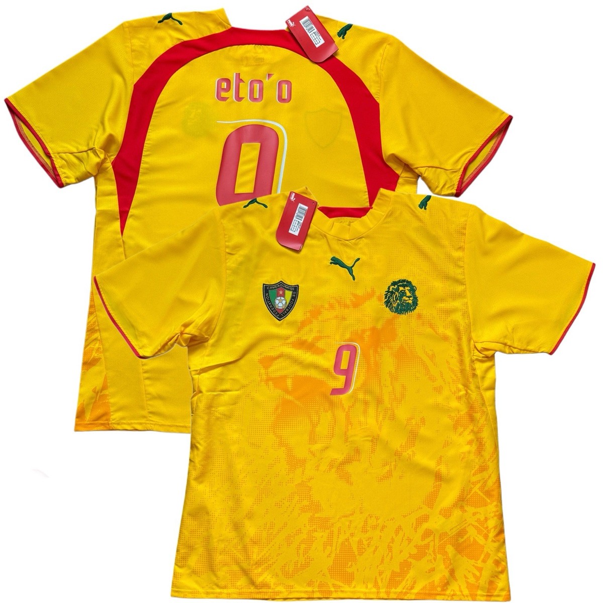 2006/07 Cameroon Away Jersey #9 Eto'o Large Puma Soccer AFCON