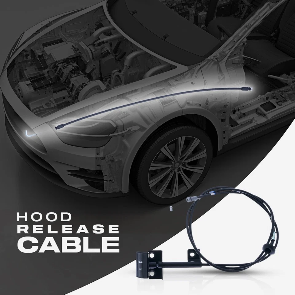 Cable de liberación del capó para Jeep Comanche 1990-1992 | Textura negra | Plástico/metal Foto 2 de 4