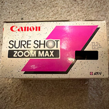 Canon Sure Shot Zoom Max 35mm Point & Shoot Film Camera Auto Focus Flash Black