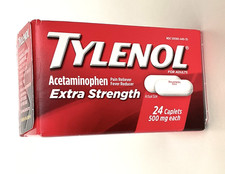 TYLENOL Extra Strength Acetaminophen 500 mg Caplets 24 ct EXP 12/2029