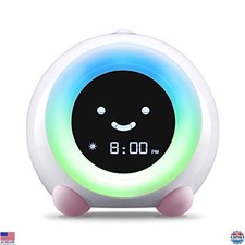 Children's Sleep Trainer Night Light Sound Machine Alarm Clock - Blush Pink