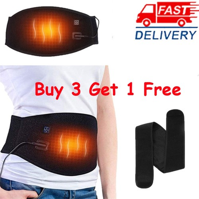 #ad Electric Heating Pad Lower Back Brace Pain Relief Heat Rechargeable Heating Belt $13.99