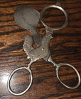 ANTIQUE Rooster-Shaped Egg SCISSORS  German Made, 19th or 20th Century, 5in long — photo 7