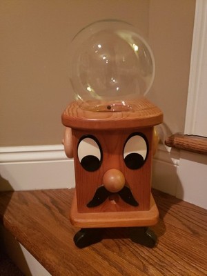 Handmade Wood Craft Gumball Machine