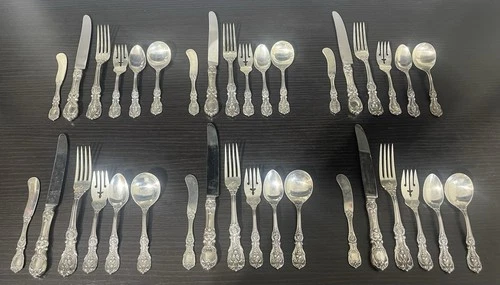 Reed Barton Francis Sterling Silver Flatware Set For 6 - 36pcs  1616g / 57.5oz