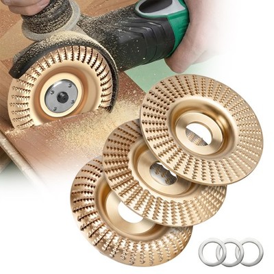 3PCS Angle Grinder Polishing Pad, Heavy-Duty Wood Carving Disc Set  for Wood Cut
