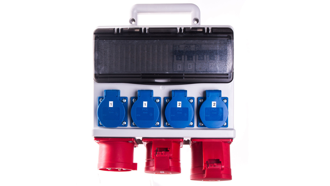 Portable switchboard DZIERŻONIÓW 32A/5P 16A/5PxB16A 4xGSx2xB16 IP44 9004030W