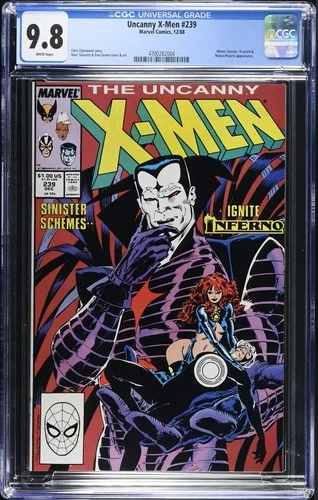 Uncanny X-Men #239 Marvel 1988 9.8 NM/M CGC Graded Key 2nd App Mr. Sinister