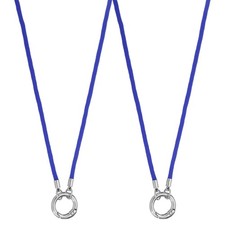 2 Pcs Glasses Holder, Round Eyeglass Holder Necklace Ring for Women, Blue