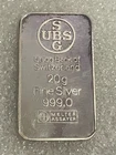 Very Rare! Union Bank Of Switzerland 20 Gram .999 Fine Silver Bar- Nice Toning!!