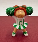 Vintage 1980s ❤ Cabbage Patch Kids ❤ CPK Mini PVC Figure :Green Cheerleader Girl